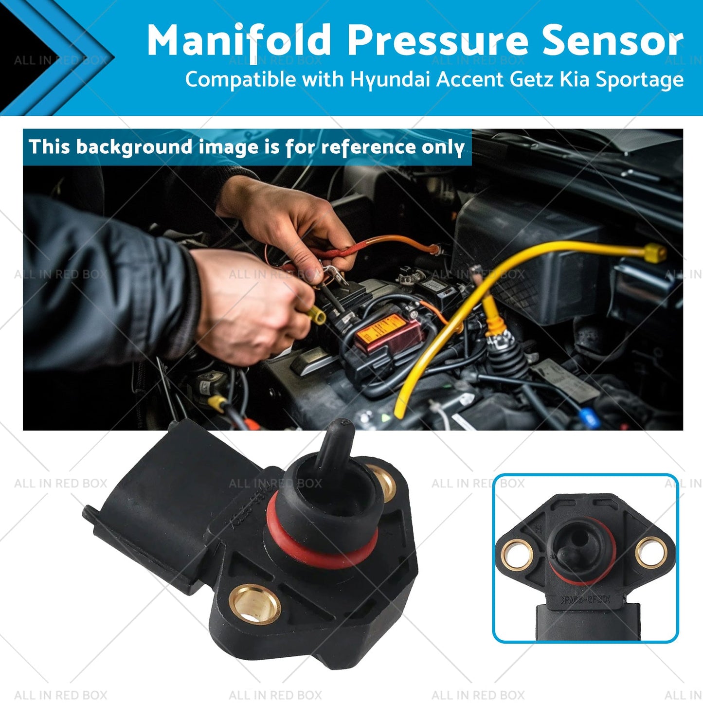 Manifold Pressure Sensor for Hyundai Accent Getz Kia Rio 2000-2023