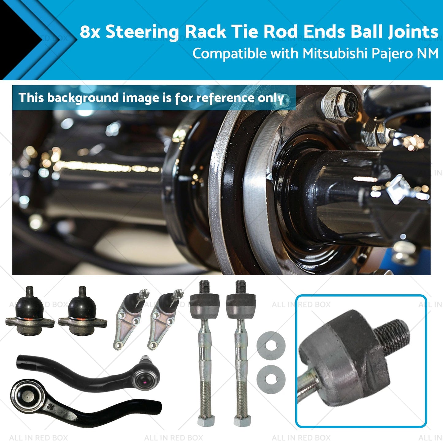 Steering Rack Tie Rod Ends Ball Joints for Mitsubishi Pajero NM 2000-2006