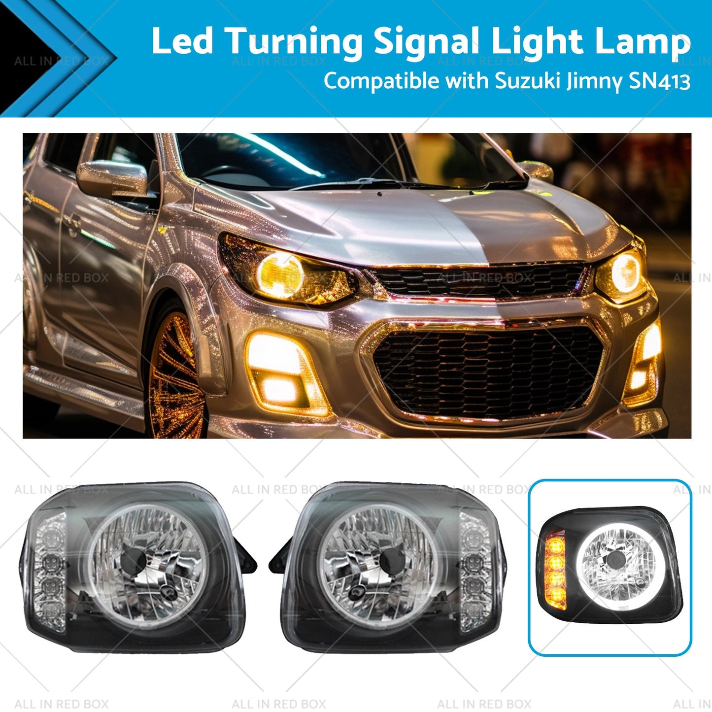LED Angel Eyes Turn Signal Lights for Suzuki Jimny 1998-2017