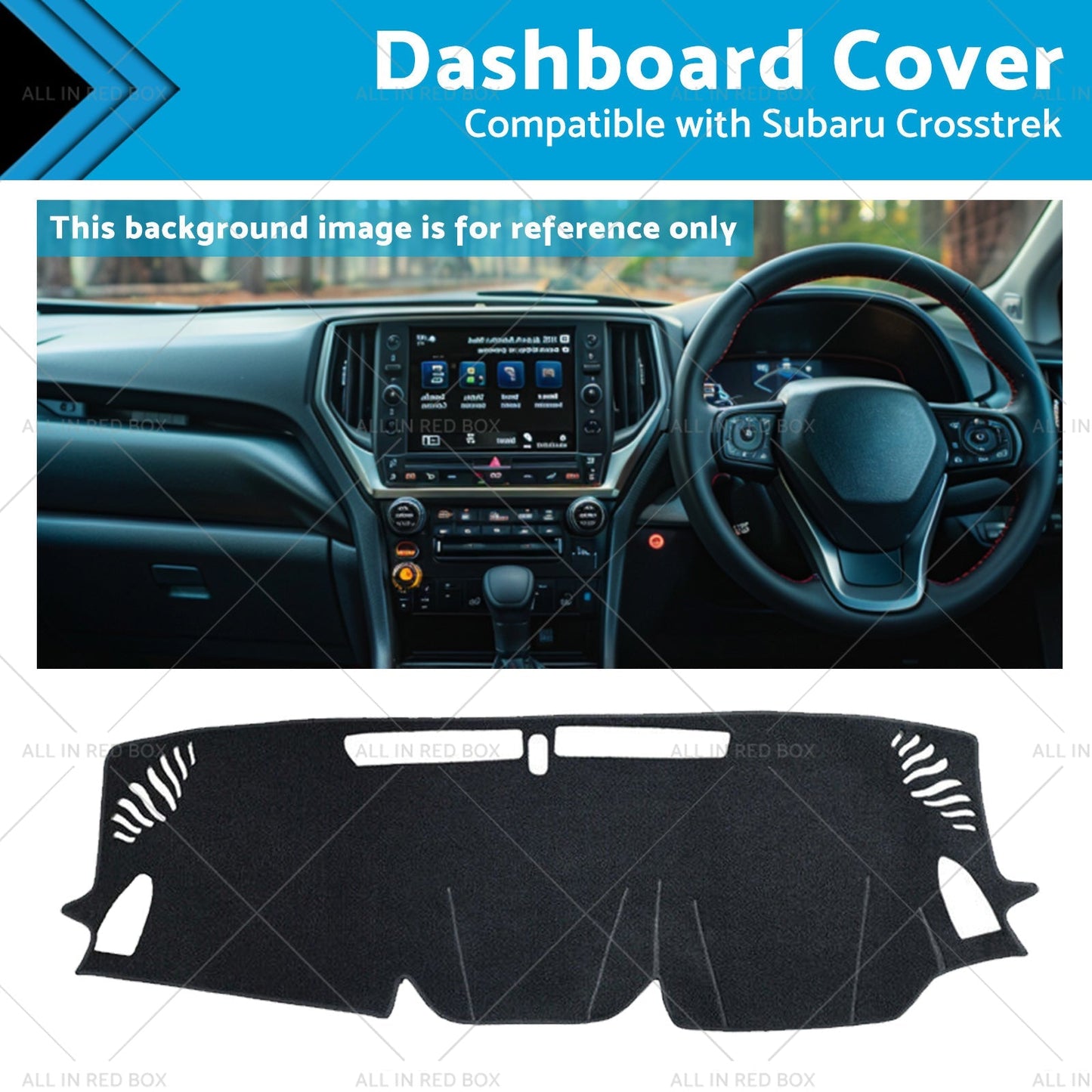 Dash Mat Black for Subaru Crosstrek (2023-2024)