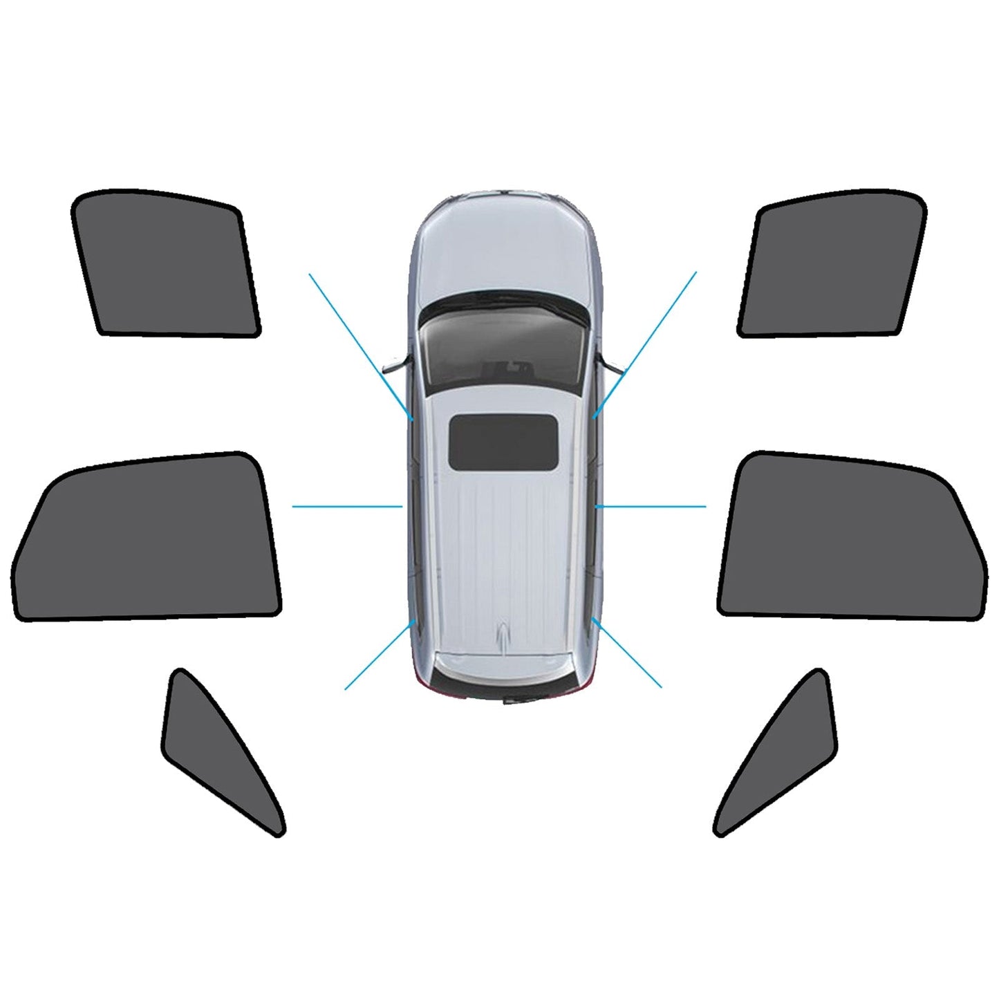 Magnetic Mesh Sun Shades for Audi Q3 Front/Rear (2011-2018)