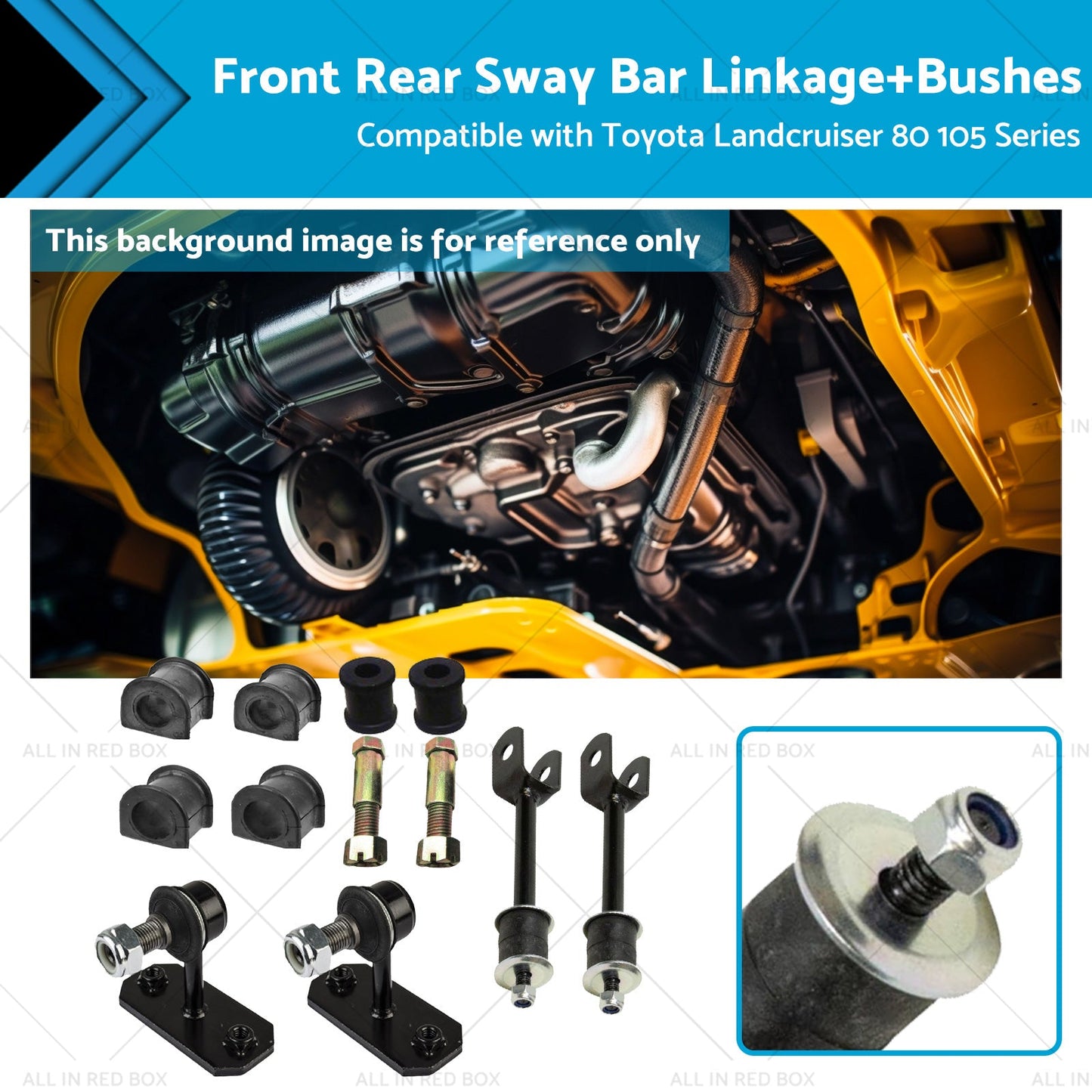 Front Rear Sway Bar Linkage Bushes for Toyota Landcruiser 80/105 1990-2007