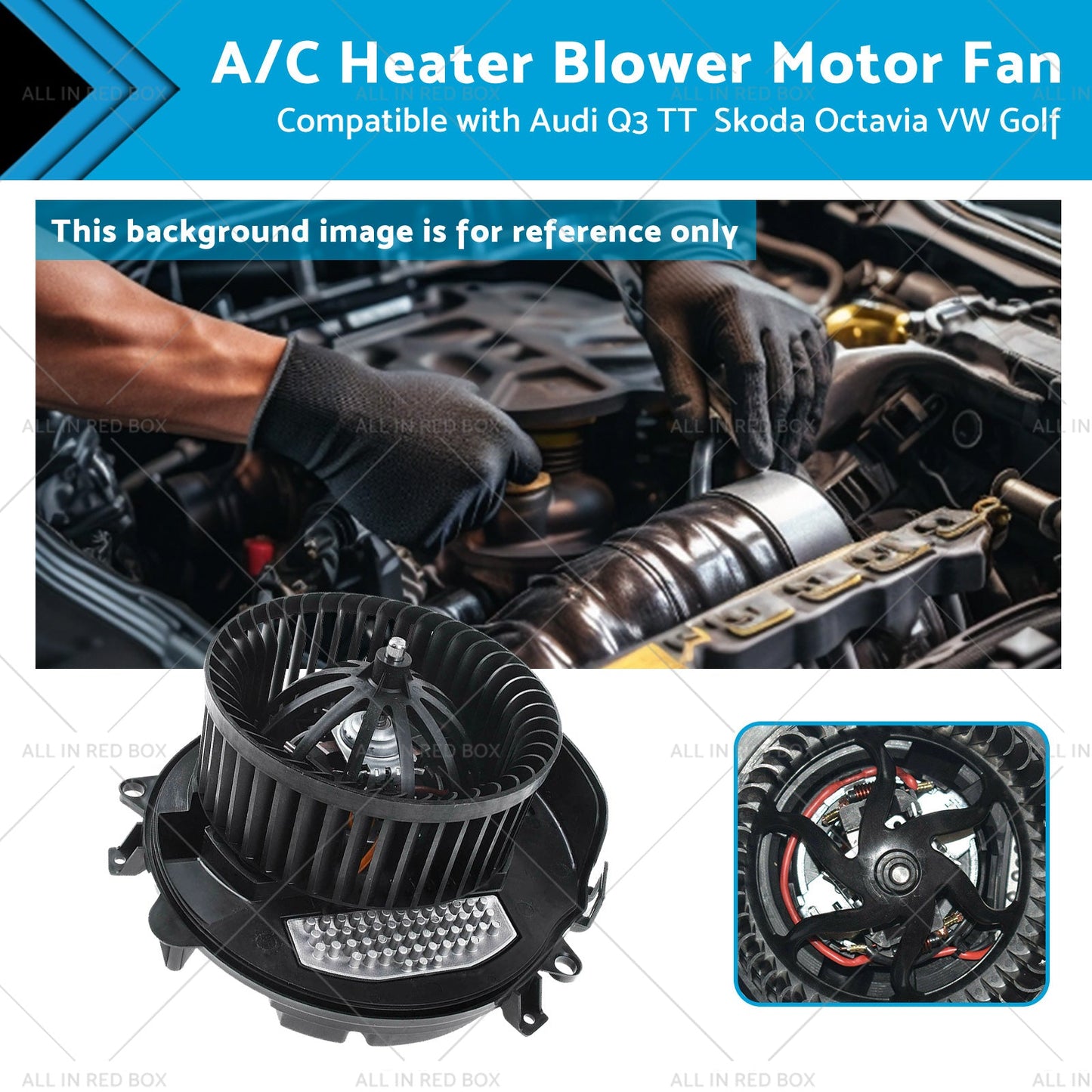 Heater Blower Motor Fan for Audi A3 TT VW Golf Jetta 2003-2014