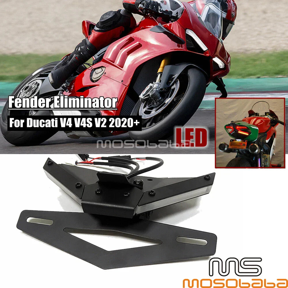 Fender Eliminator w/LED Turn Signals for Ducati V4 V4S V2 (2020 - Present)
