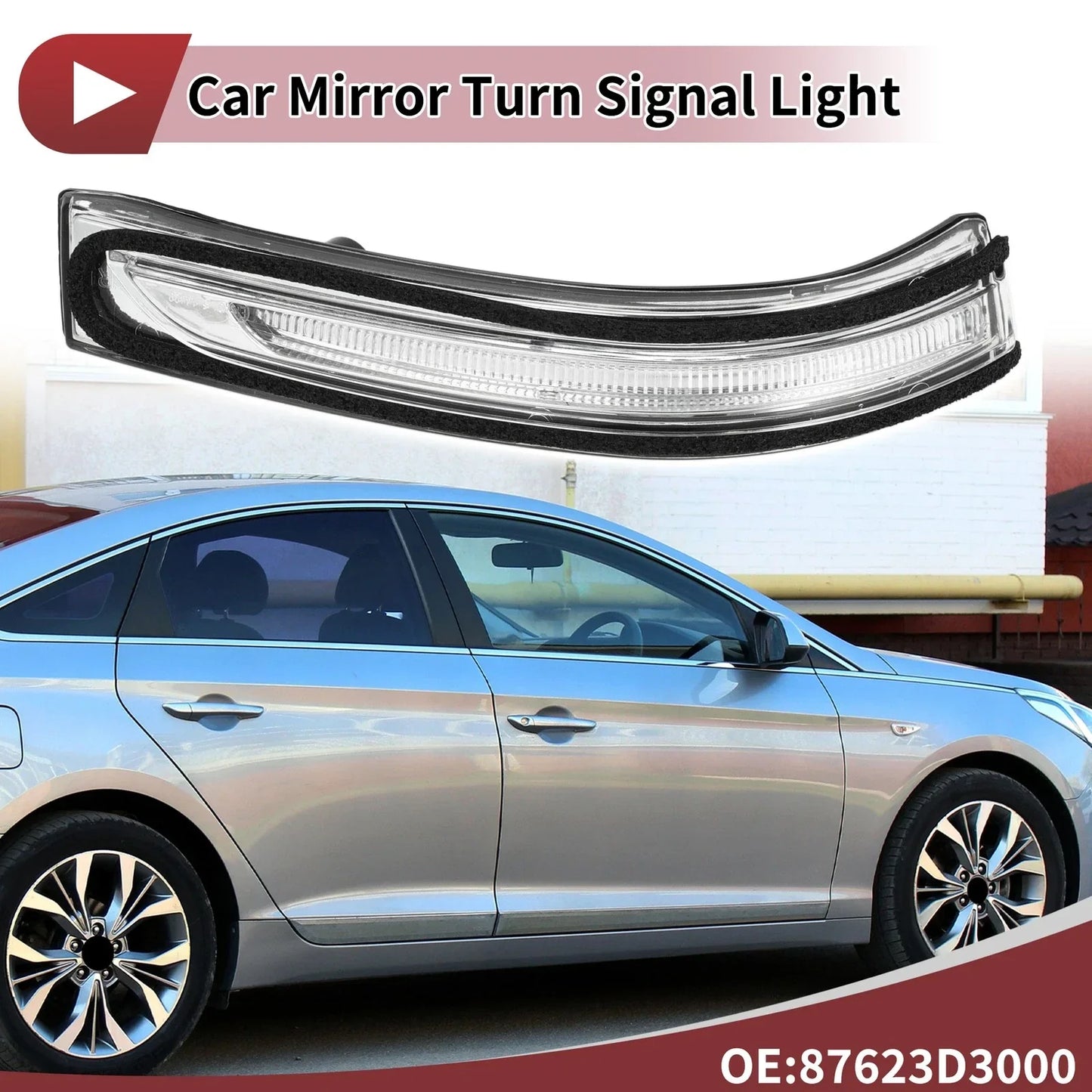 Right Mirror Turn Signal Light for Hyundai Tucson (2016-2023) Black Clear