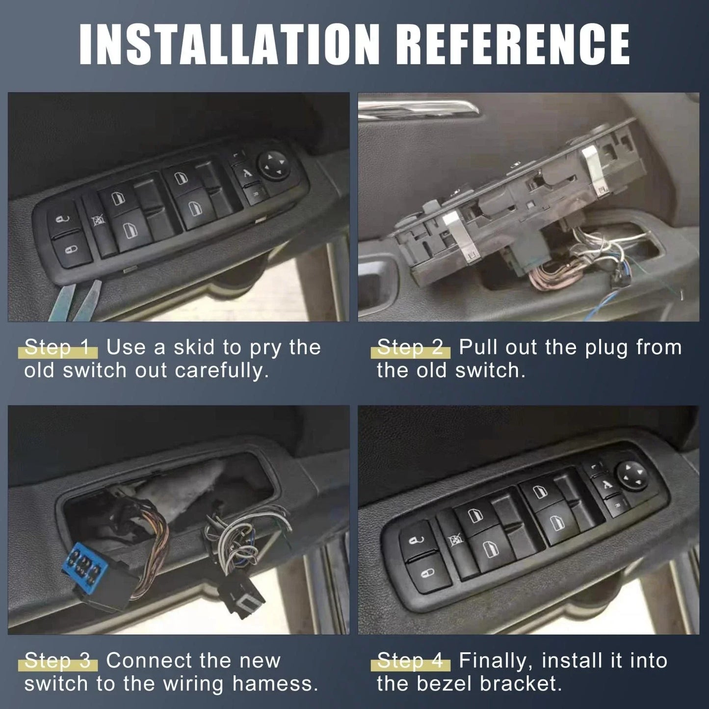 Car Window Switch Button Panel for Ram 5500 (2010-2023)
