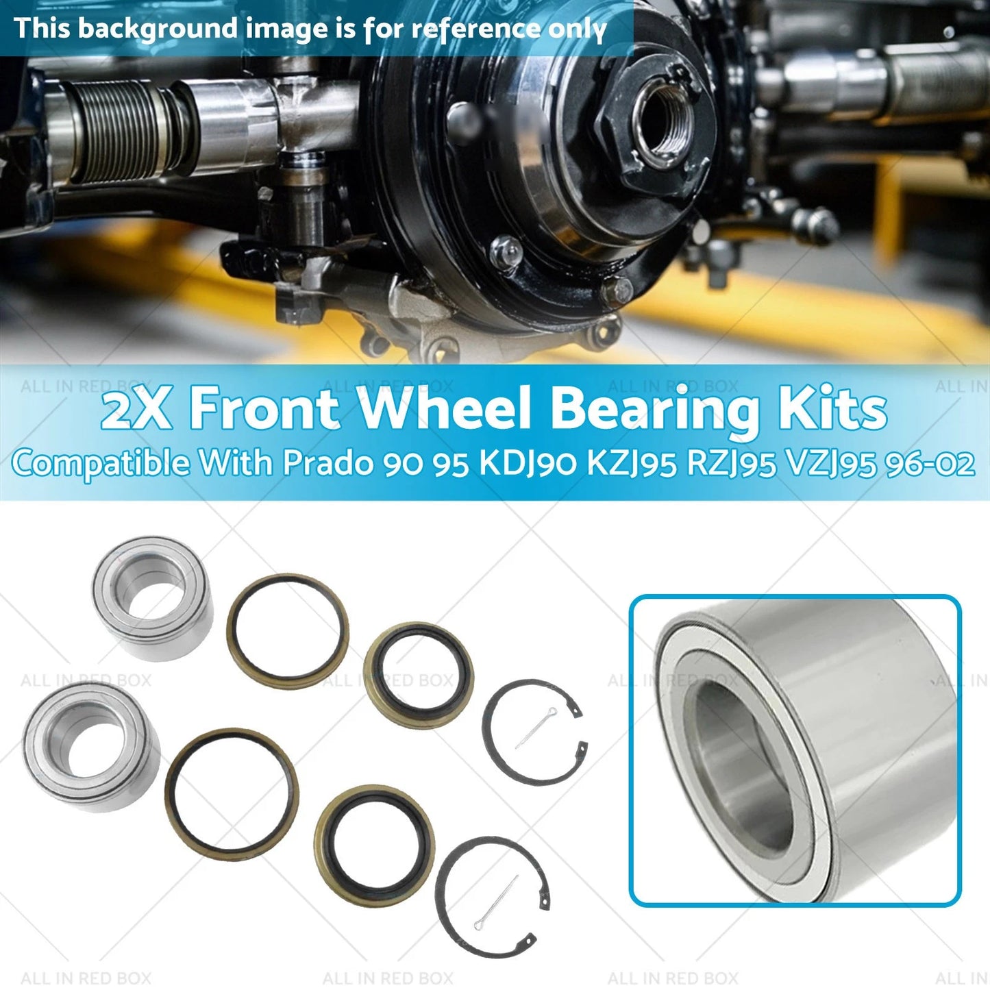 Front Wheel Bearing Kits for Toyota Prado 90 95 Series (1996-2002)