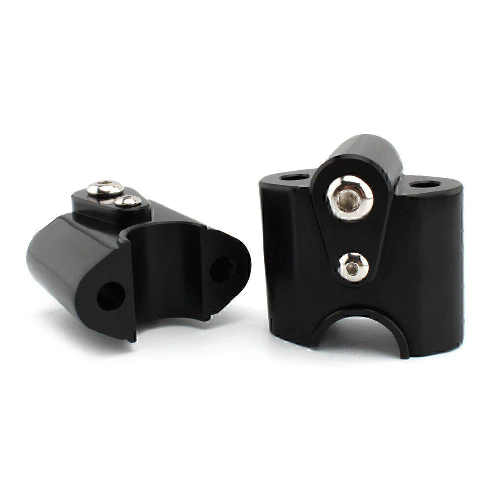 Black Handlebar Risers Lift Clamp Adapters for BMW R 18 Classic (2022-2023)