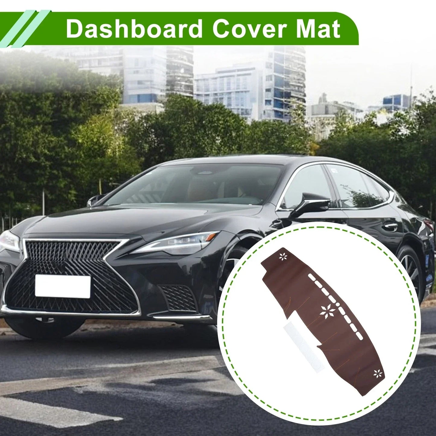 Dashboard Cover Mat for Lexus LS460 (2006-2011) - Brown Dash Cover