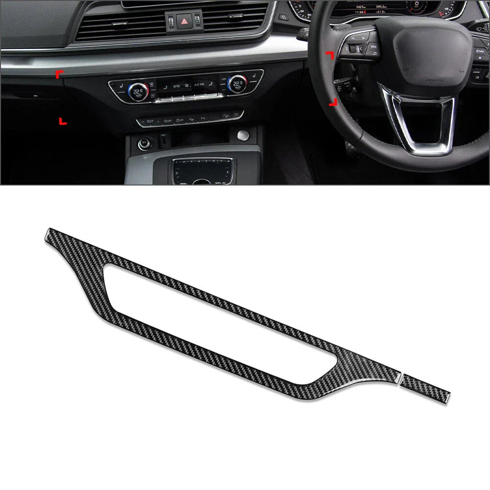 Carbon Fiber CD Panel Interior Cover Trim for Audi Q5 SQ5 (2018-2021)