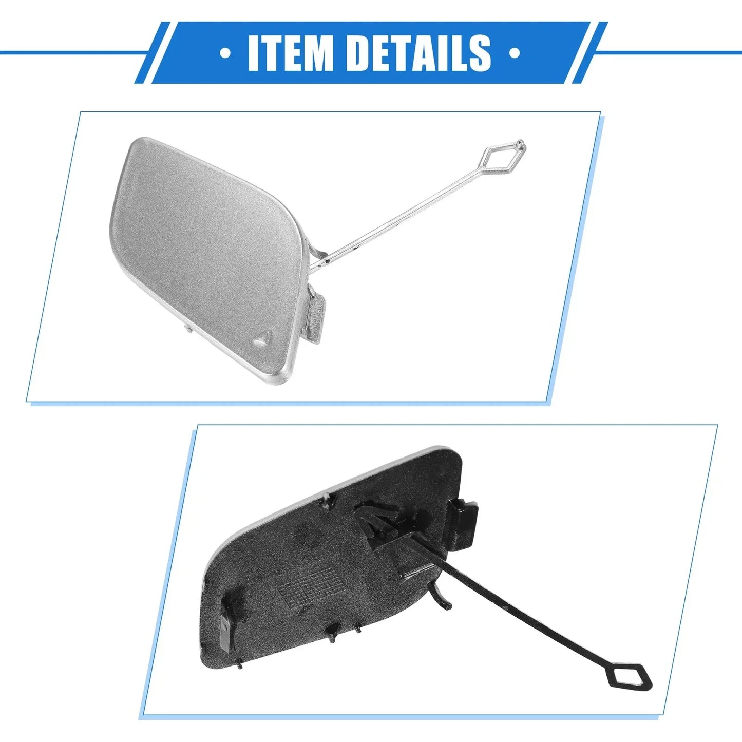 Front Bumper Tow Hook Cover for Mercedes-Benz R350 (2011-2012) Silver Tone