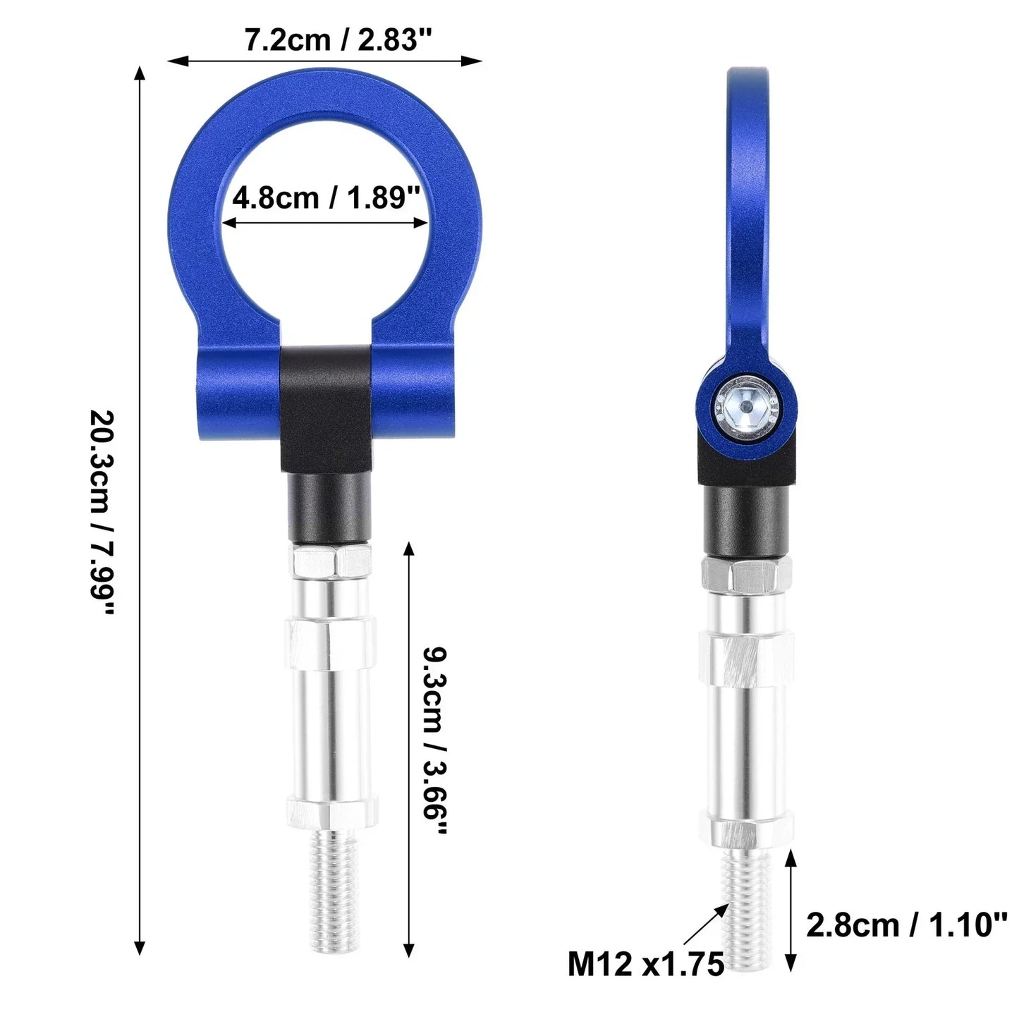 Blue Front Bumper Trailer Ring Eye Tow Hook for Honda Fit, S2000, Acura TL