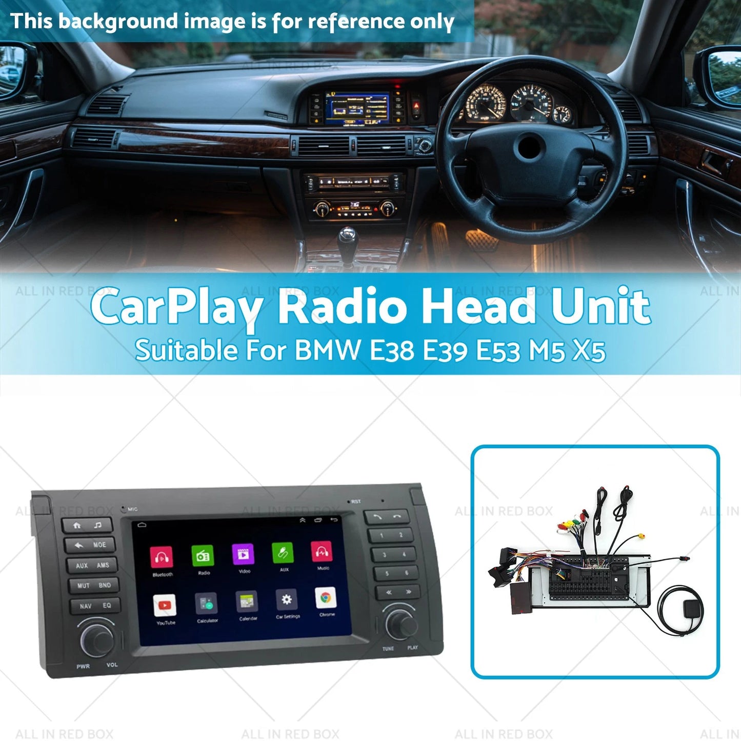 CarPlay Stereo Head Unit for BMW E38 E39 E53 M5 X5 (1995-2006)