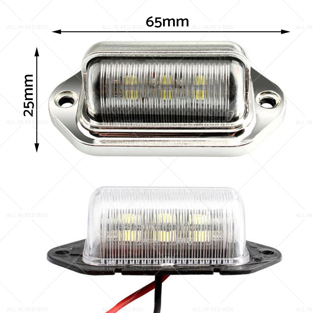 6 x LED License Plate Light Lamps for Truck SUV Trailer Lorry