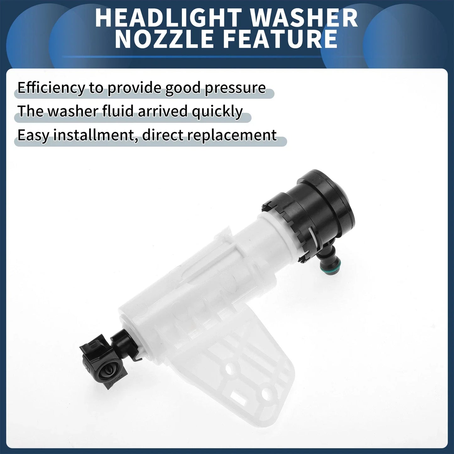 Front Passenger Side Headlight Washer Nozzle for Hyundai Sonata (2011-2014)