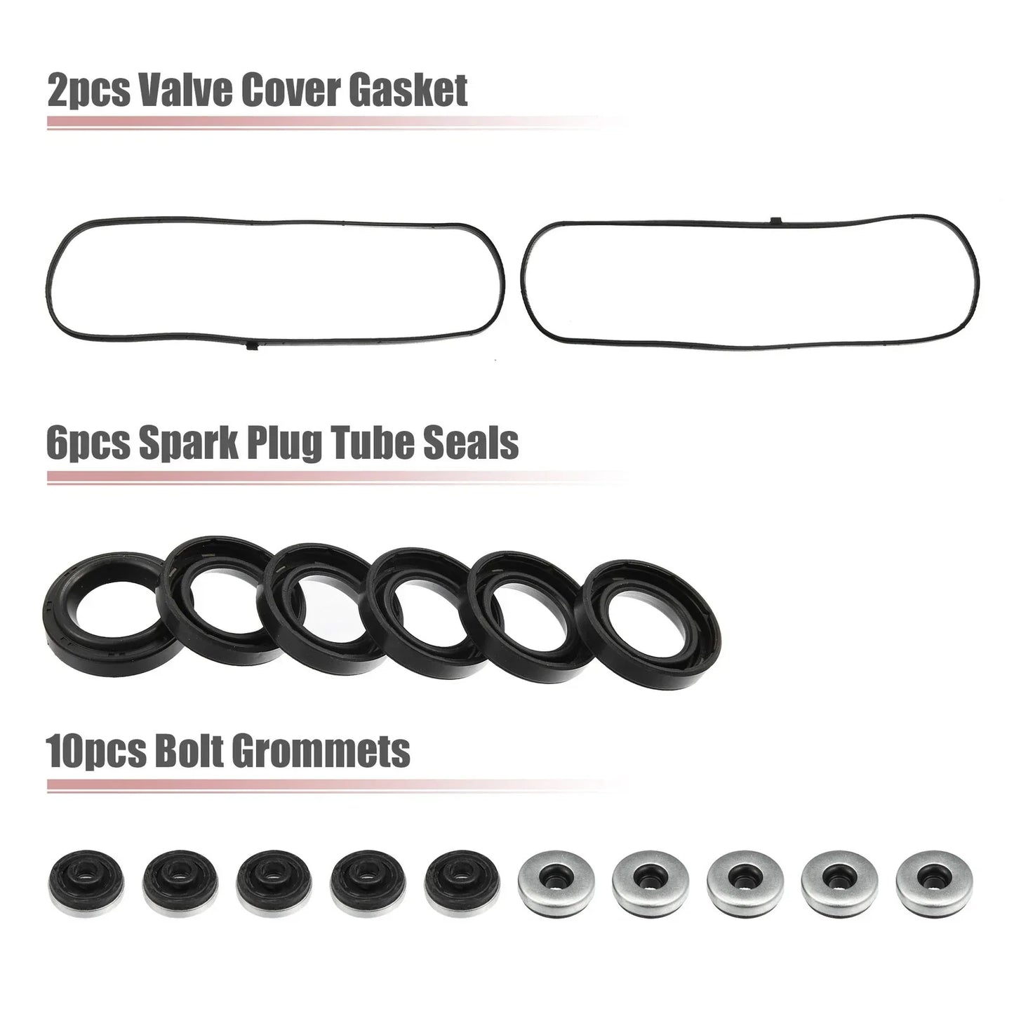 Engine Valve Cover Gasket Set for Honda Accord Odyssey Pilot (2003-2017)