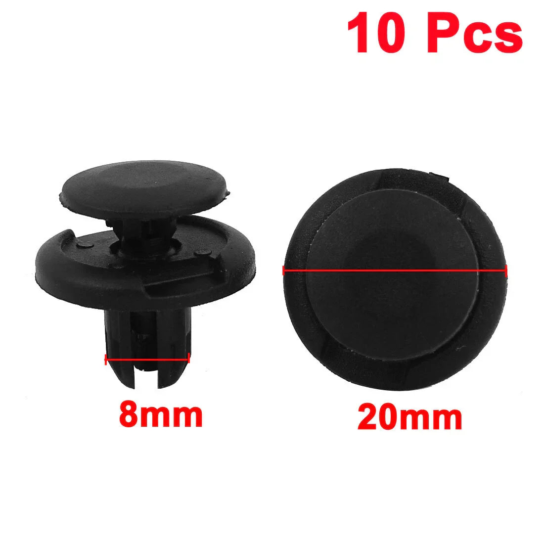 8mm Plastic Rivet Clips for Honda Bumper & Fender