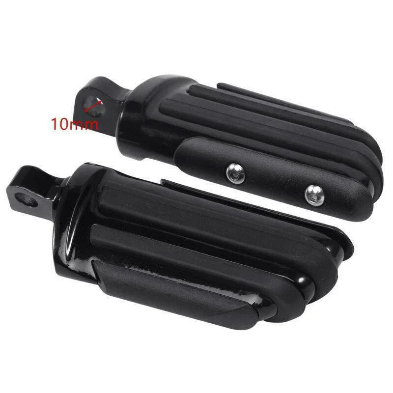 Black Rear Footpeg Mounts for Harley Sportster 883 1200 Roadster (14-20)
