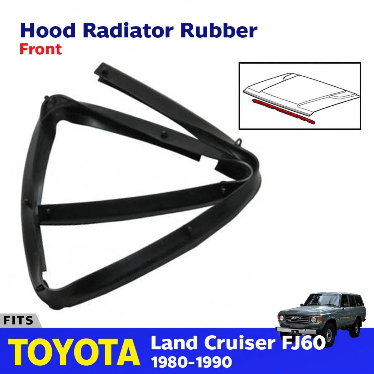 Hood Radiator Rubber Seal Fits Toyota Land Cruiser FJ60 BJ60 FJ62 HJ61 1980-1990