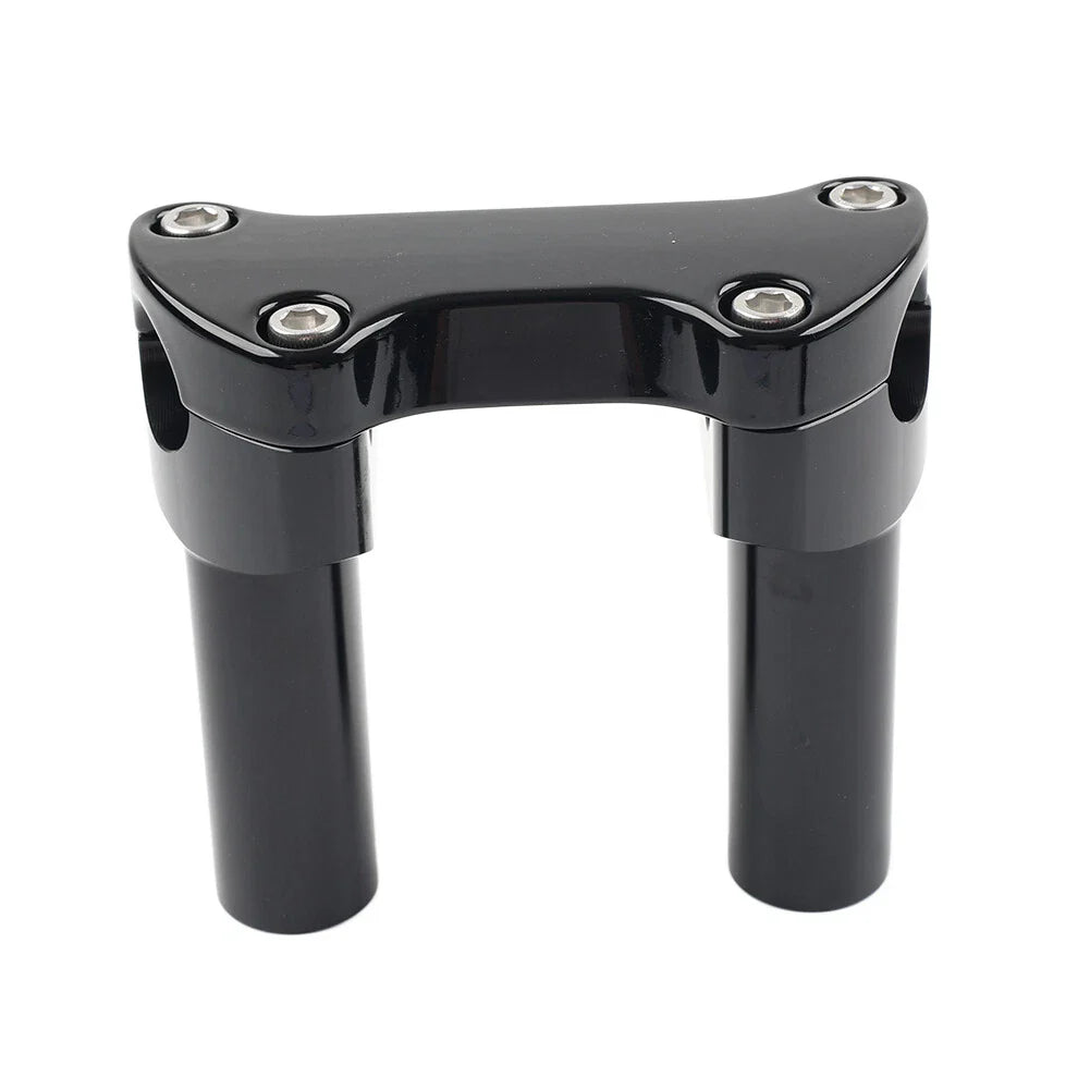 4" Handlebar Risers Flat Clamp Mount for Harley Sportster Dyna Softail