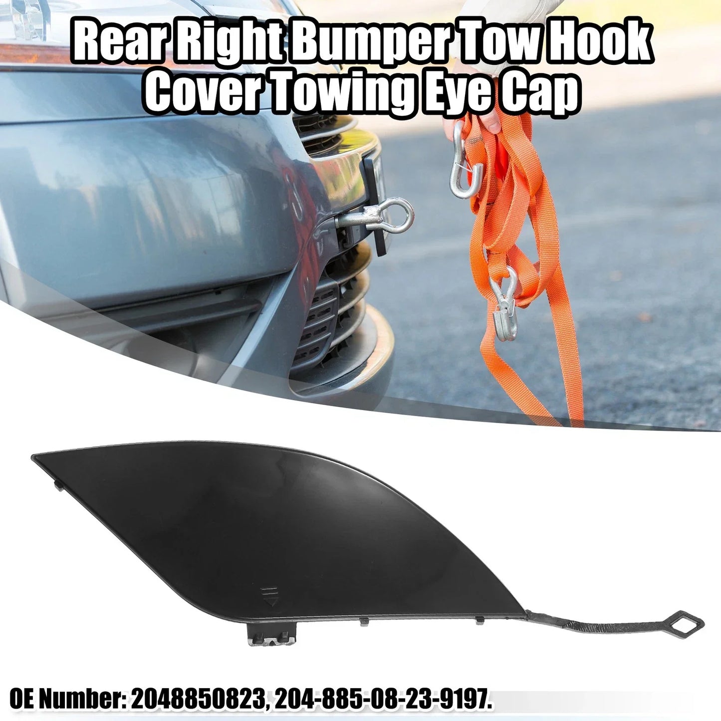 Rear Right Tow Hook Cover for Mercedes-Benz C 300 (2015-2023)