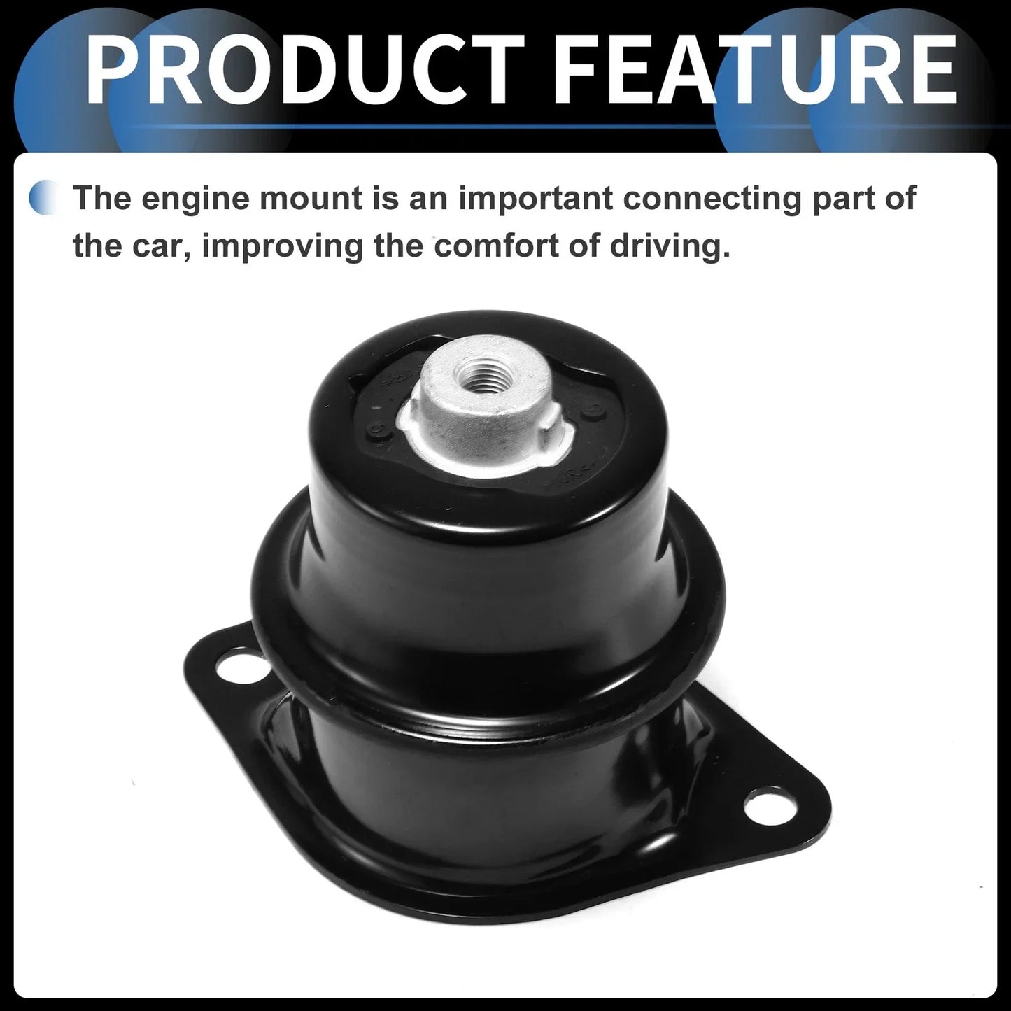 Engine Motor Mount for Honda - Black