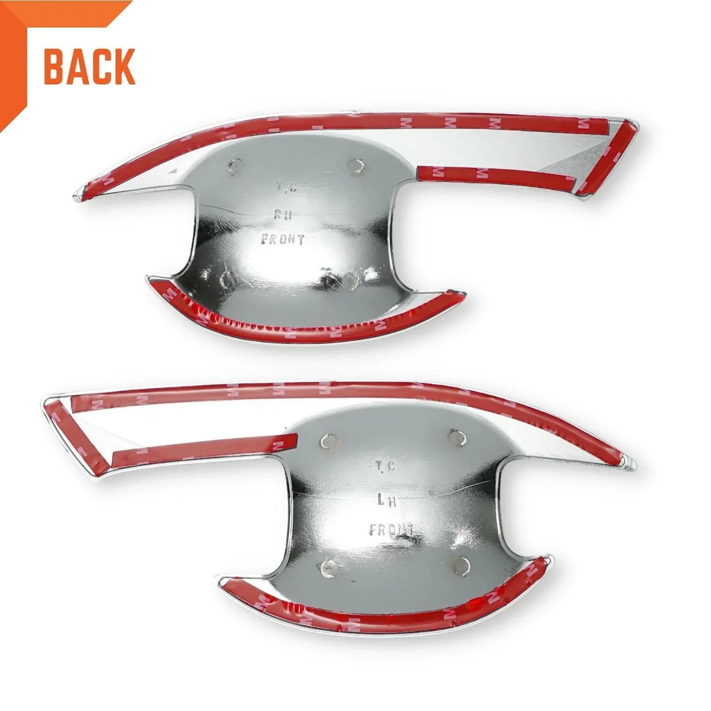 Chrome Red Door Handle Insert Bowl Cup Trim for Mitsubishi Triton L200 (15-22)