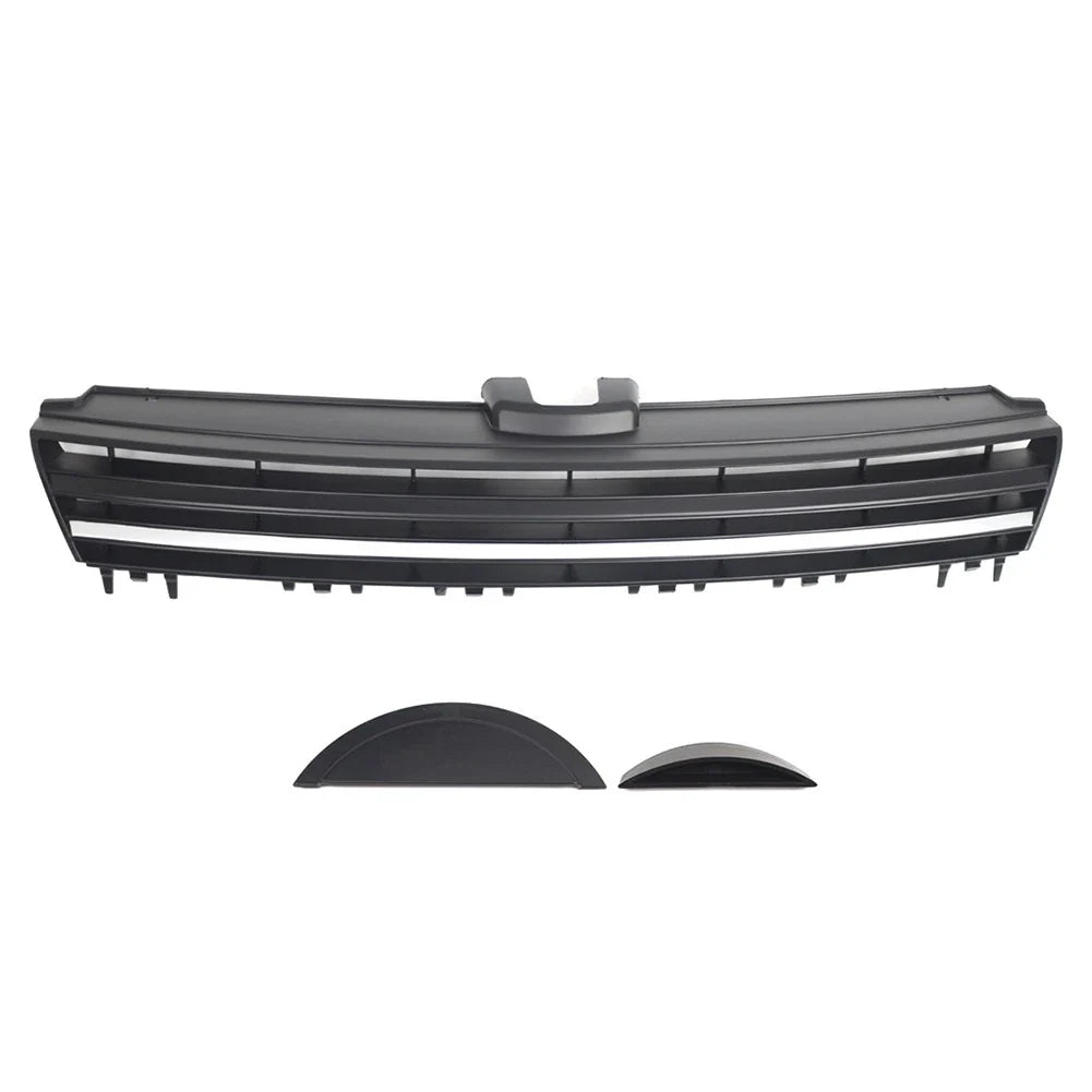 Front Bumper Upper Grille w/ Silver Trim for VW Golf Sportwagen (2015-2017)