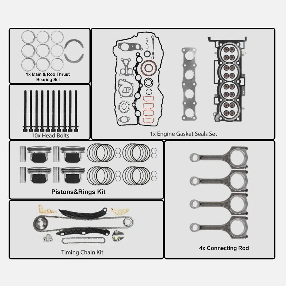 Engine Overhaul Rebuild Kit for Hyundai Sonata, Kia Forte 2.4L (2011-2019)