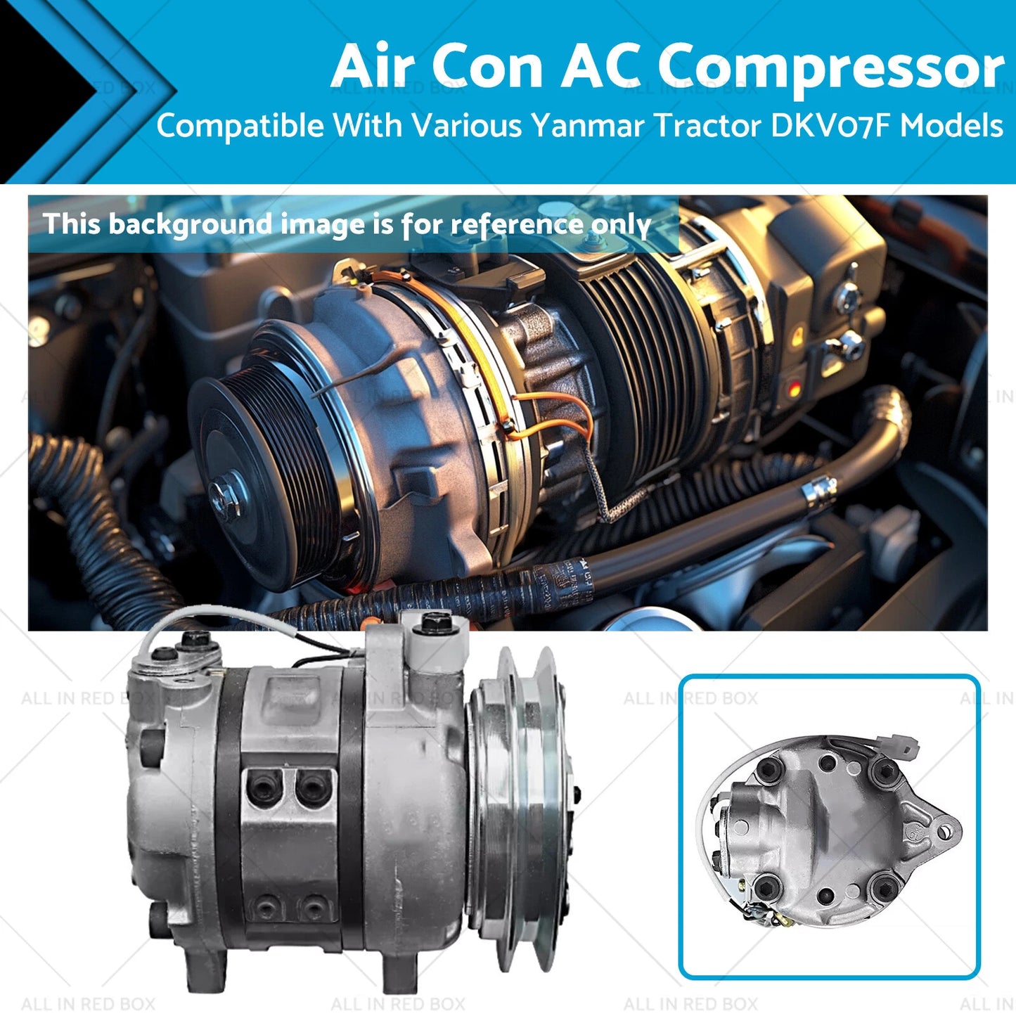 AC Compressor for Yanmar DKV07F Tractors (Various Years)