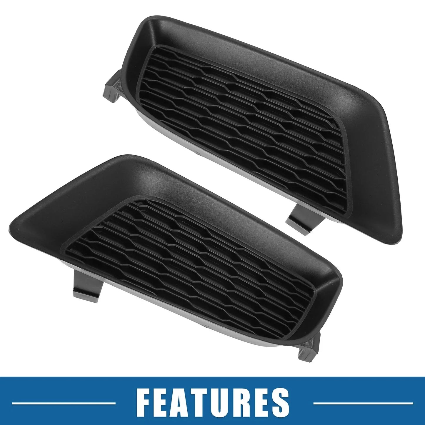2 x Front Fog Light Grille Covers for Dodge Charger (2011-2014)