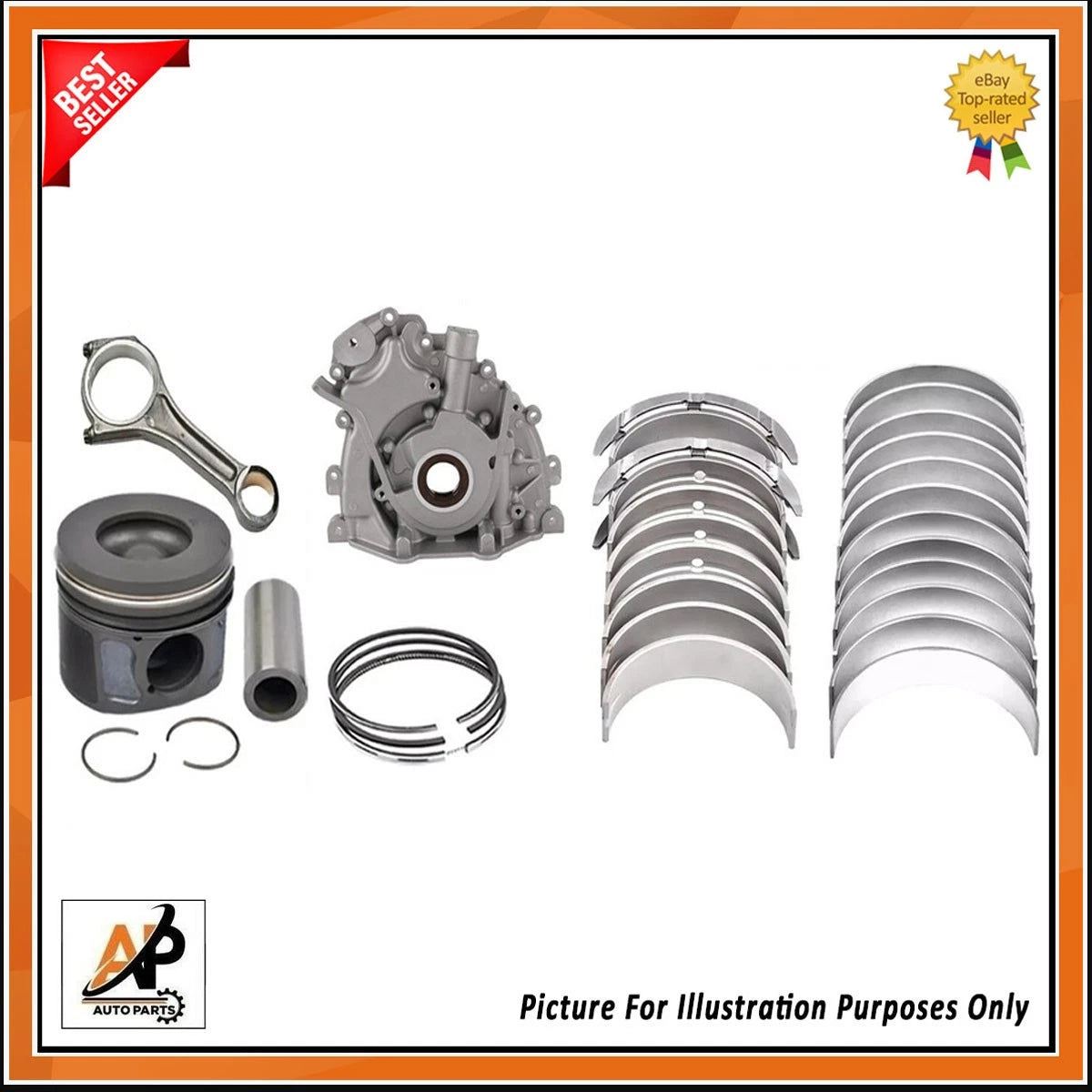 Crankshaft Bearings Kit Heavy Duty for Land Rover Range Rover 306DT (1970–1985)
