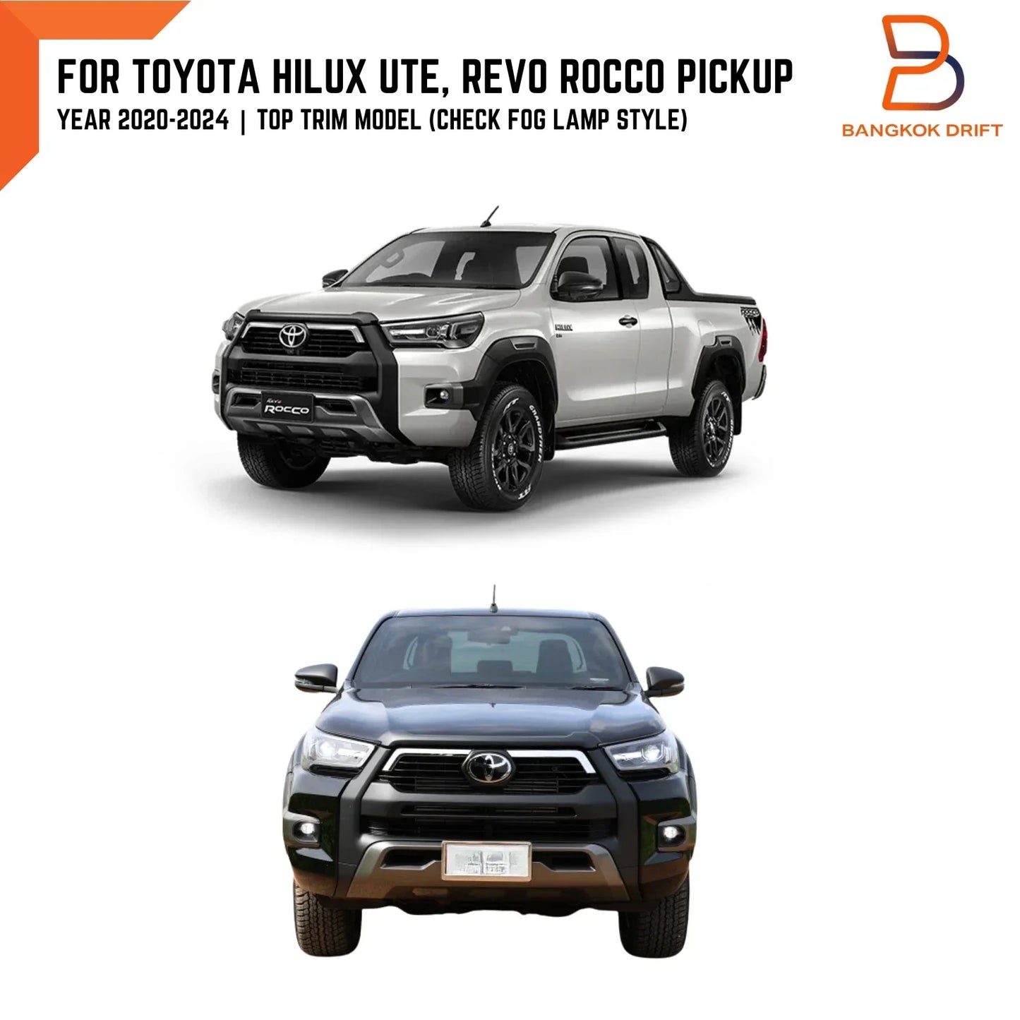 Deflector Radiator Side Pair for Toyota Hilux Ute Rocco (2020-2024)