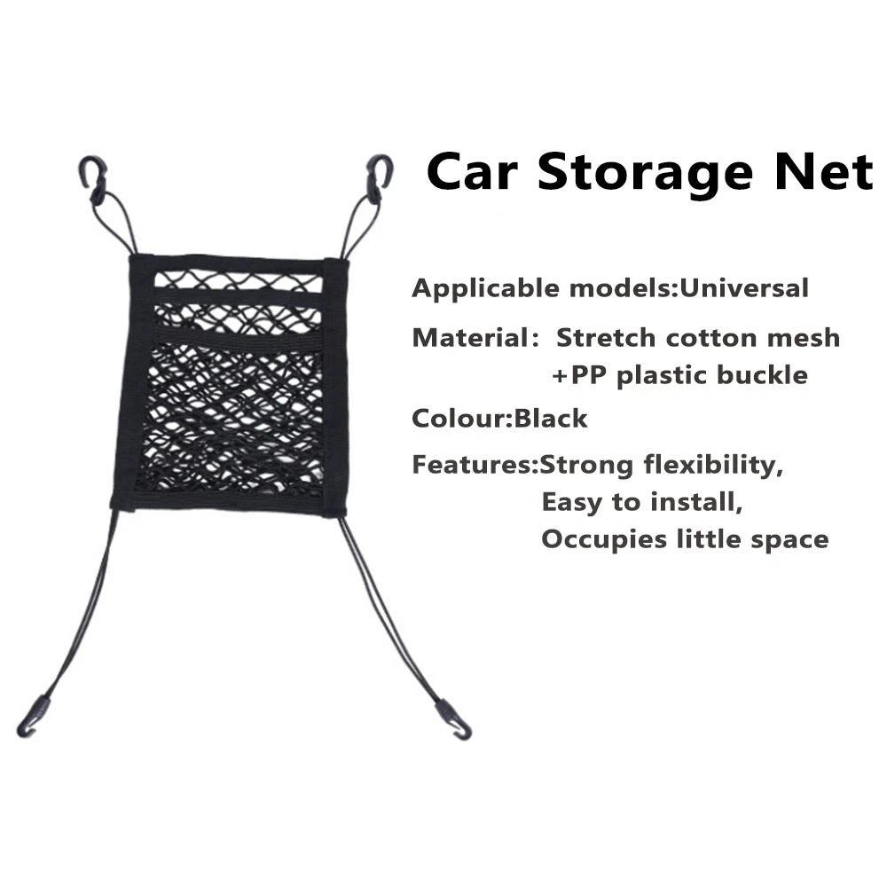 3 x Car Truck Seat Mesh Storage Net Bag Organizer Multi-Pocket