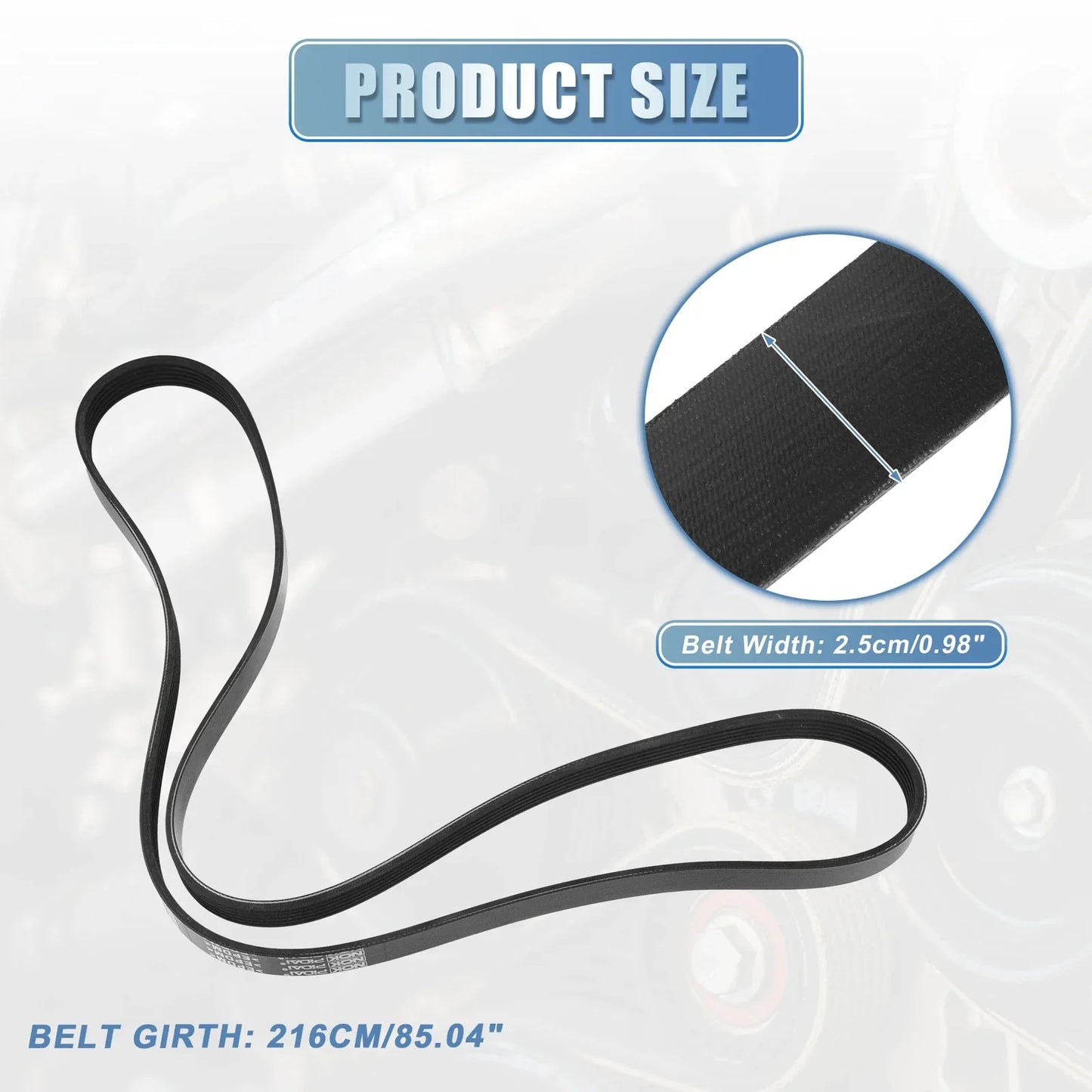 Serpentine Belt for DODGE DAKOTA 3.9L (2000-2003) Rubber 2 x Items