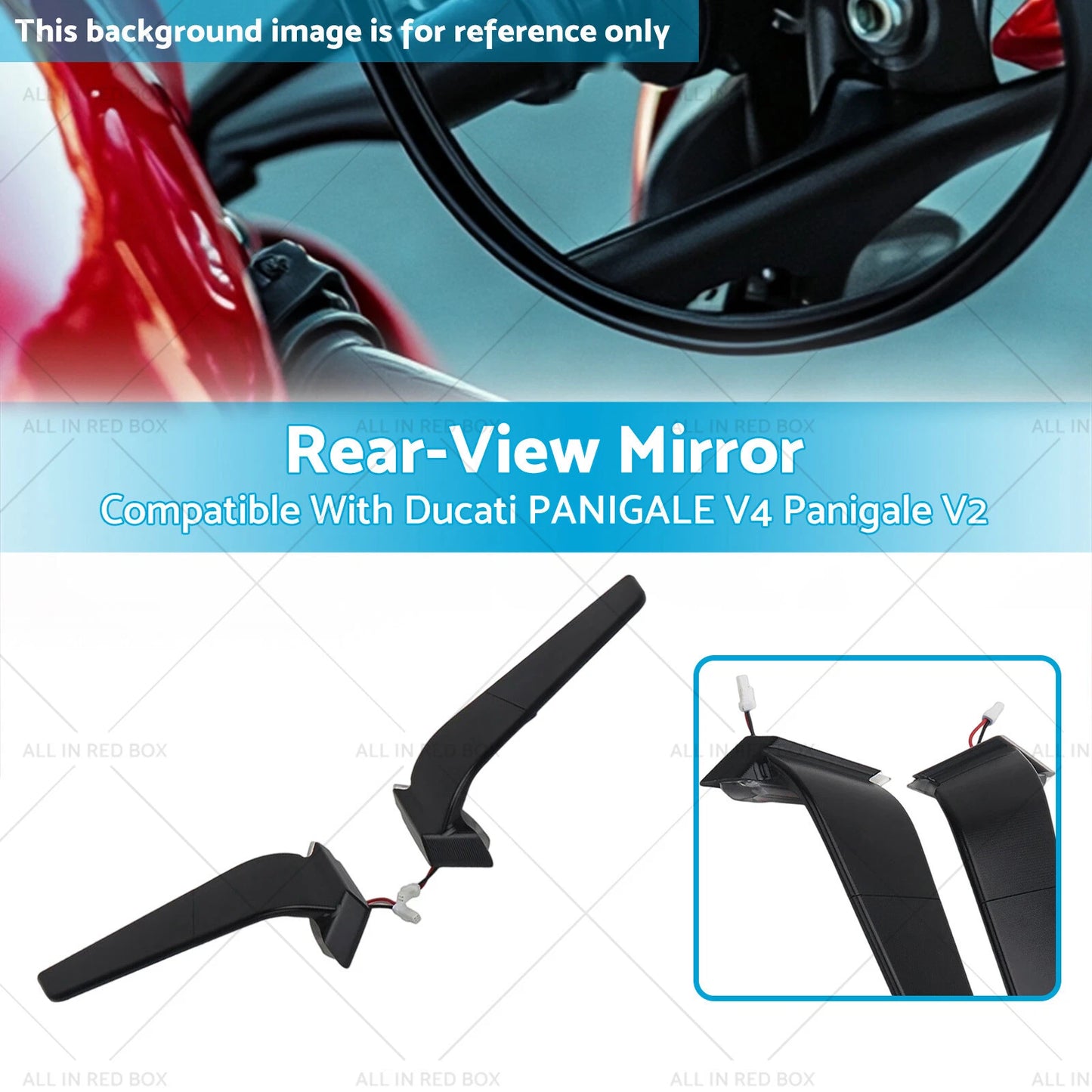 Rearview Mirror for Ducati Panigale V4 V2 Rotating Wing LED (2018-2023)