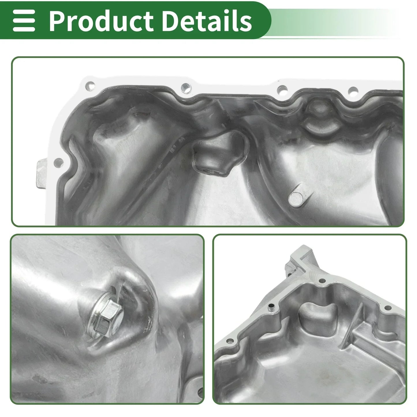 Engine Oil Pan for Honda Odyssey (2007) - Aluminum Silver Tone, 1 x Piece