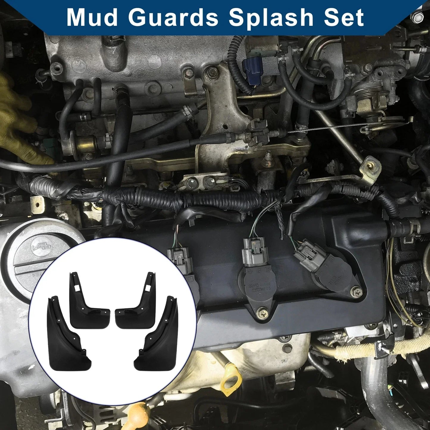 Mud Flaps Splash Guards Set for Mercedes-Benz C Class (2007-2011)