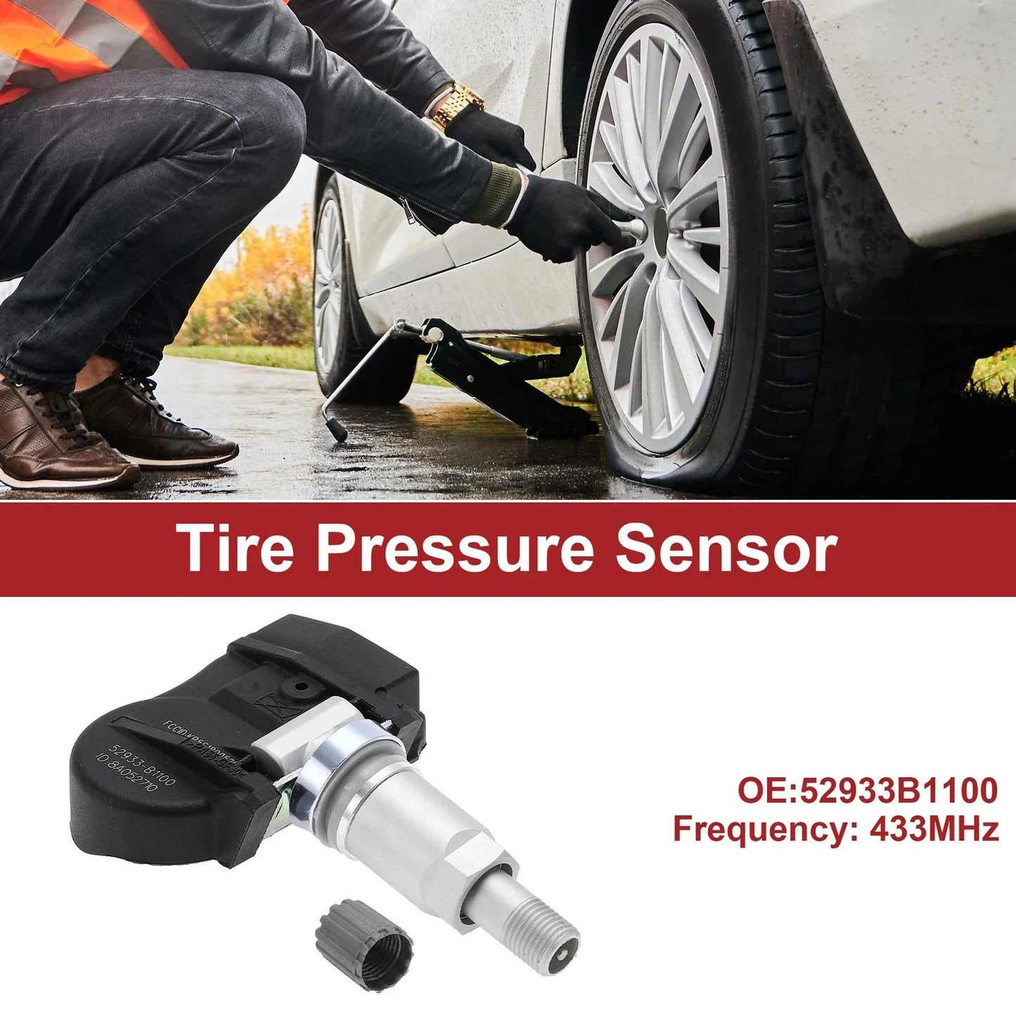 Tire Pressure Sensor 433MHz for Hyundai Accent (2015-2017) 1 x Pcs