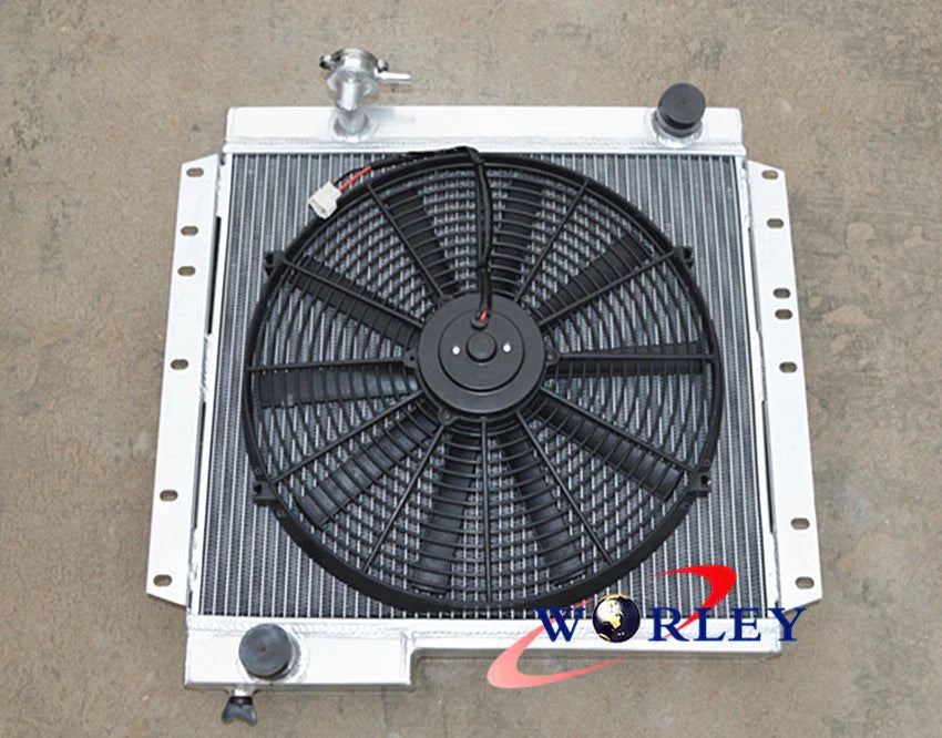 3 Row Aluminum Radiator & Fan for Toyota Land Cruiser BJ40 BJ42 (1975-1984)