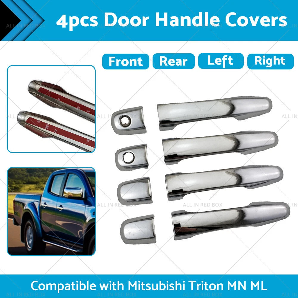 4 x Chrome Door Handle Covers for Mitsubishi Triton MN ML (2006-2014)