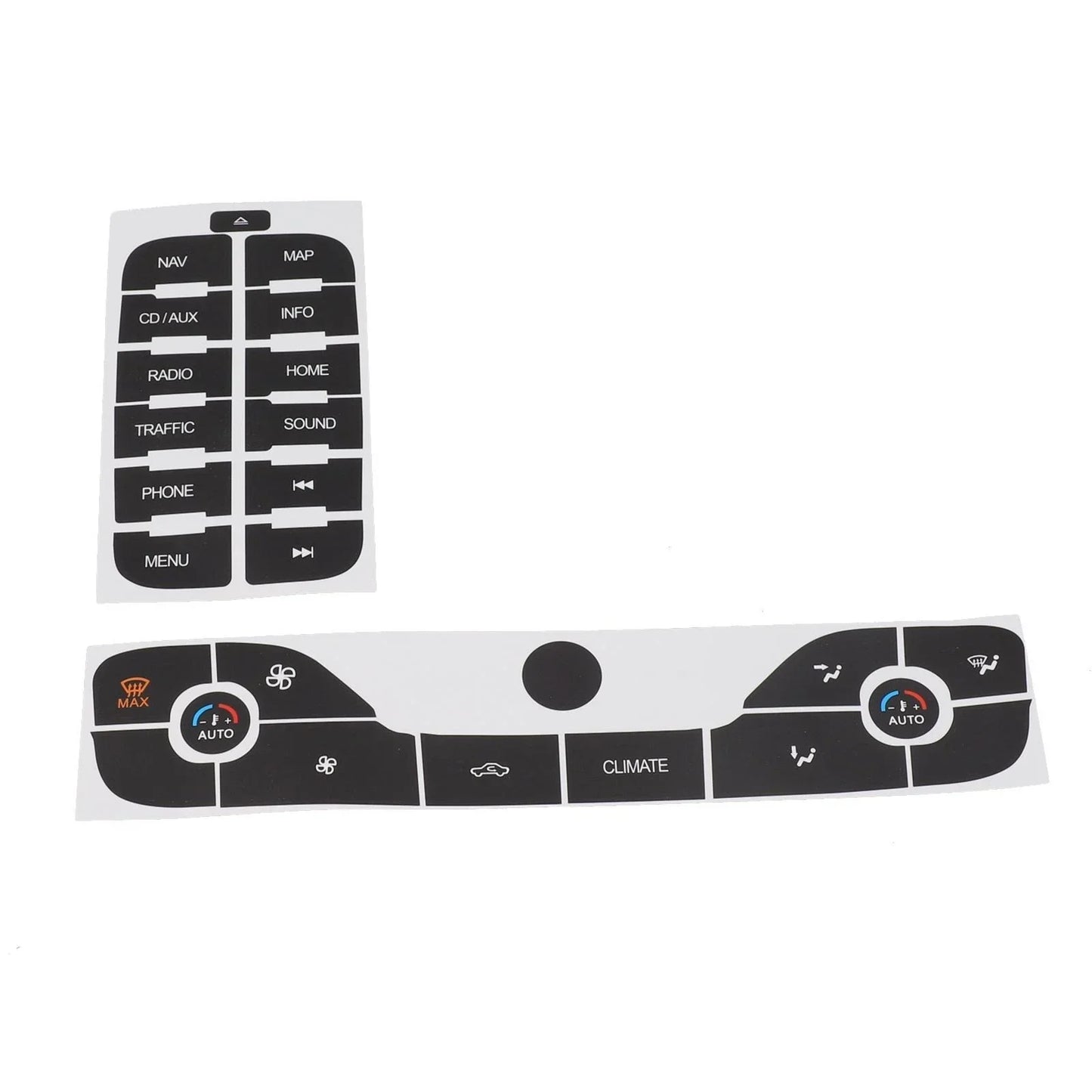 Radio + AC Button Repair Sticker for Ford S-Max (2011–2011)