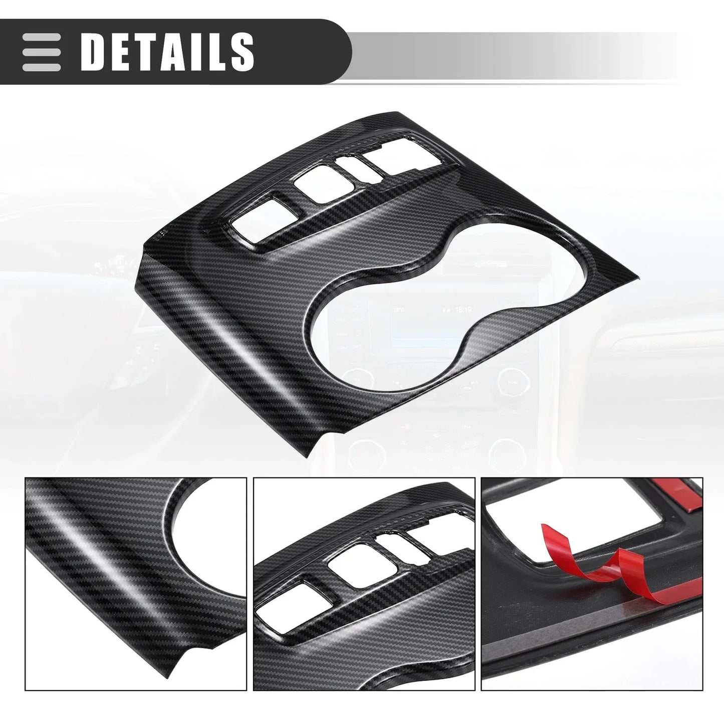Central Control Gear Shift Panel Cup Holder Cover for Honda Ridgeline (2020-2023)