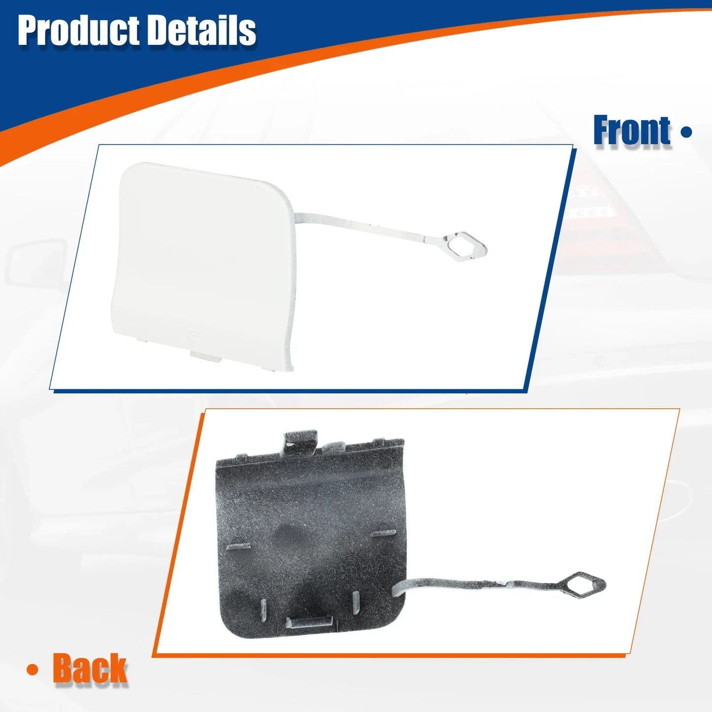 Rear Tow Hook Cover for Mercedes-Benz C-Class (2015-2021) - White