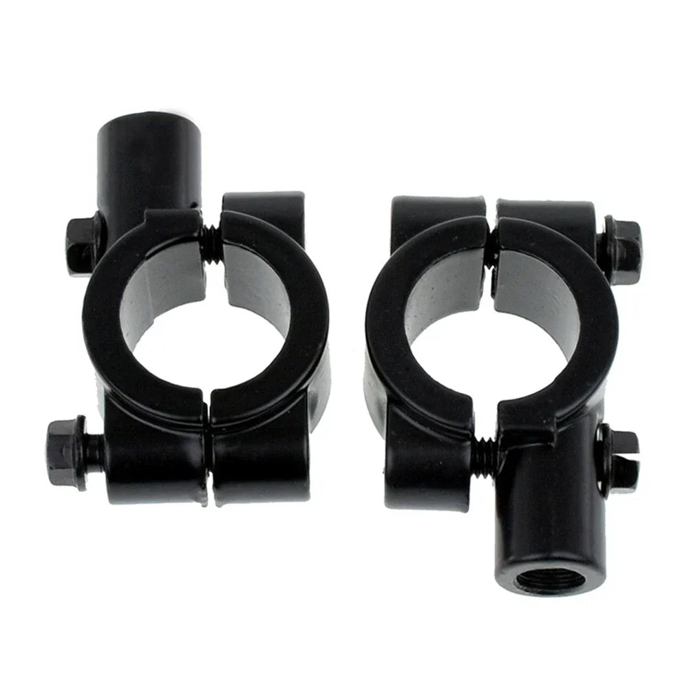 22MM M8 Handlebar Mirror Mount Holder Clamp for Motorcycle Black