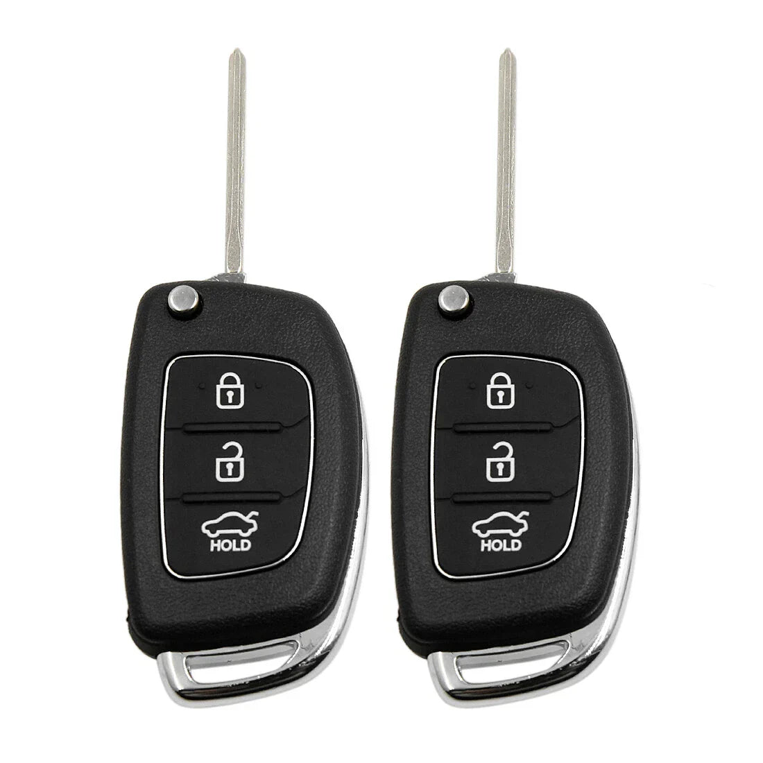 2 x Flip Folding Key Remote Fob Case for Hyundai ( Specified)