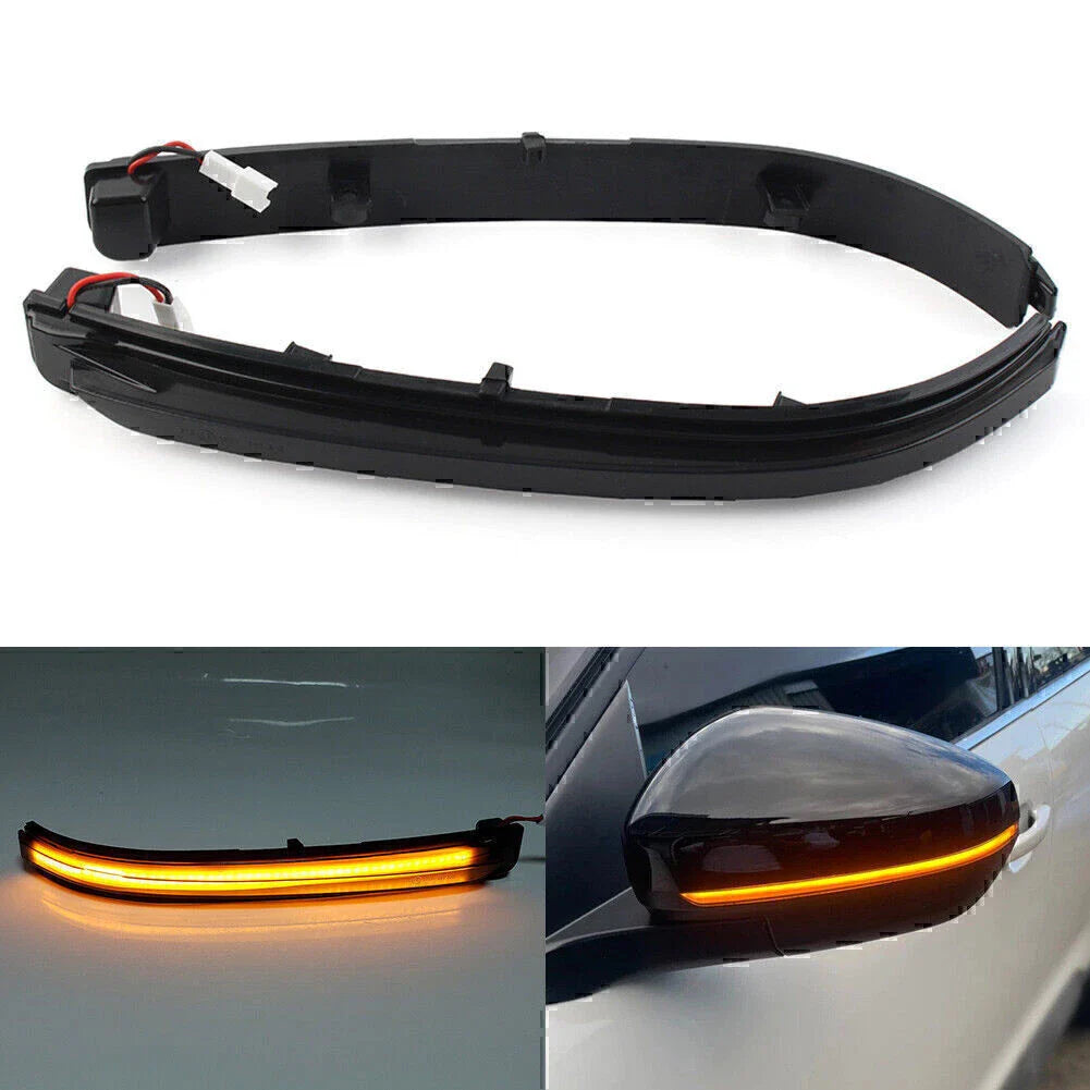 Flowing LED Rearview Mirror Turn Signal Lights for Peugeot Citroen