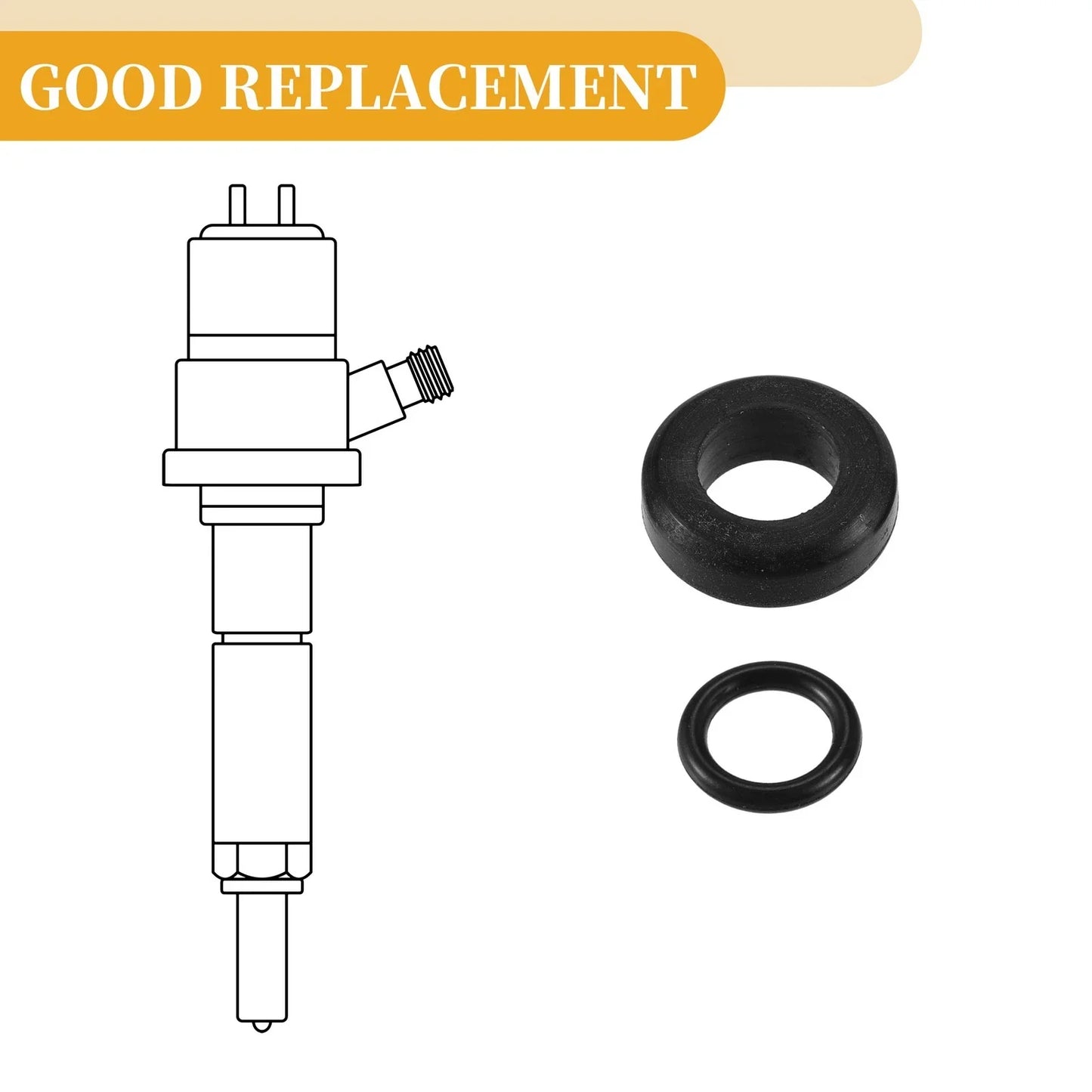 Fuel Injector Seal O-Ring Set for Ford F-Series (2004-2008) - NBR Rubber Black