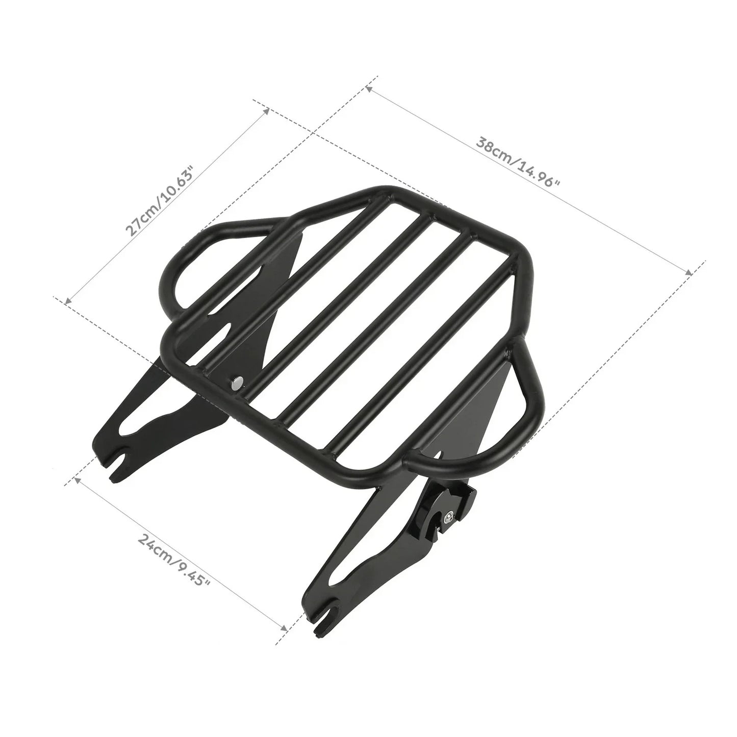 Detachable Backrest Sissy Bar Luggage Rack for Harley Street Glide (2009-2025)