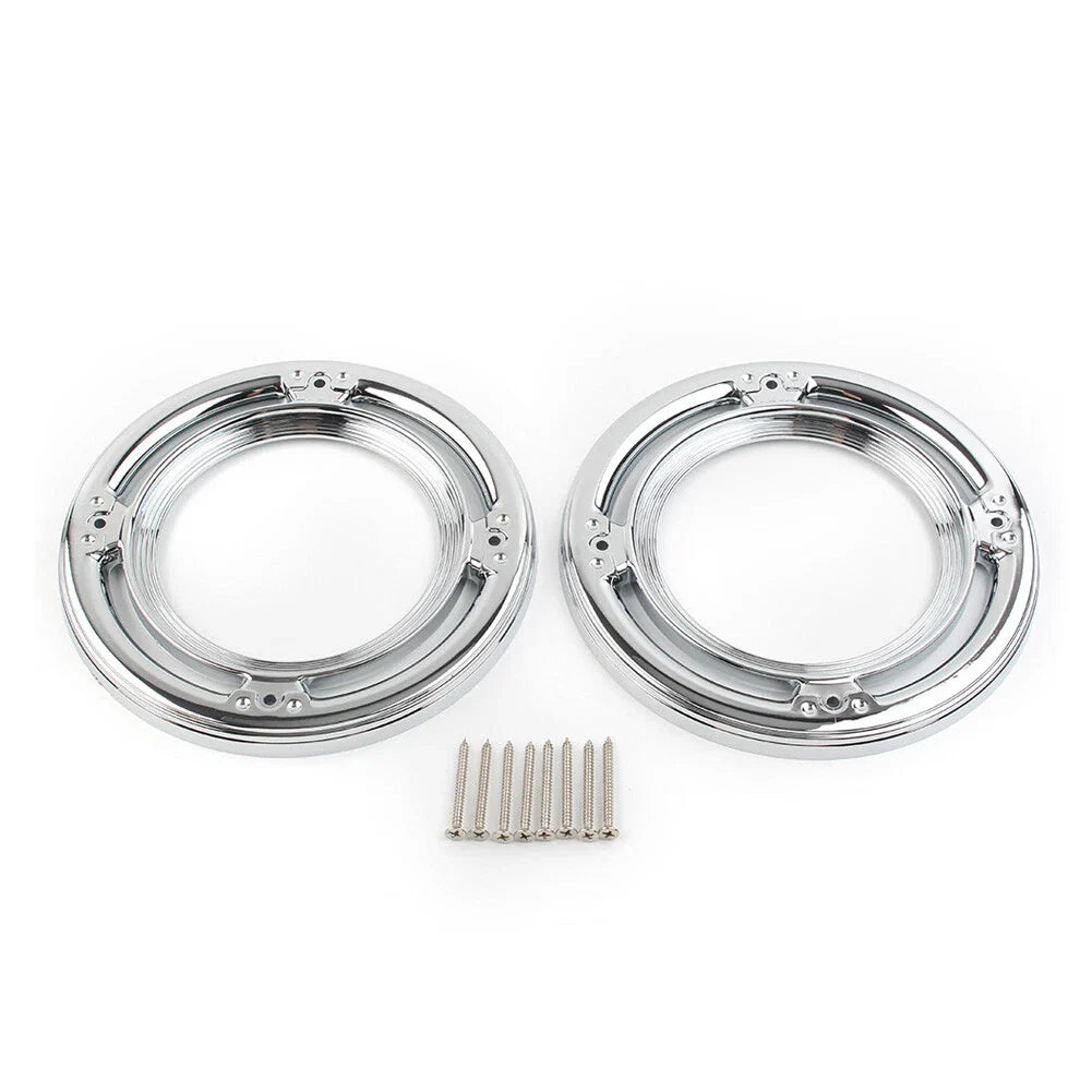 Chrome Rear Speaker Accent Cover Trim for Harley Road Street Tri Glide (2009-2023)